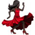 💃🏿 woman dancing: dark skin tone display on Apple